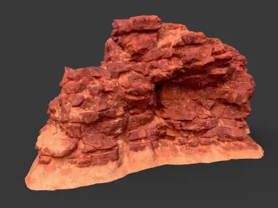 Low poly Big Canyon Sandstone Cliff Collection 210323 Low-poly 3D model
