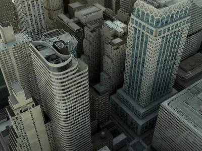  Manhattan District 02 Low Poly 