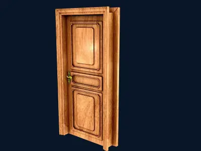THE DOOR wooden 3D model