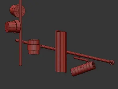 Rakumba gold pendant light 3D model