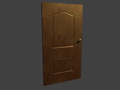 Simple interior door Low-poly 3D model