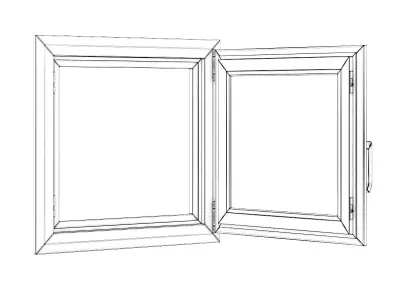 Metal Window 620mm x 600mm 3D model