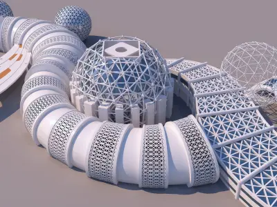 0094 - Organic Building 3D model