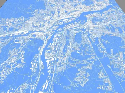 Cityscape Gothenburg Sweden 3D model