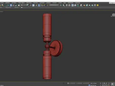 HOWE DOUBLE SCONCE Low-poly 3D model