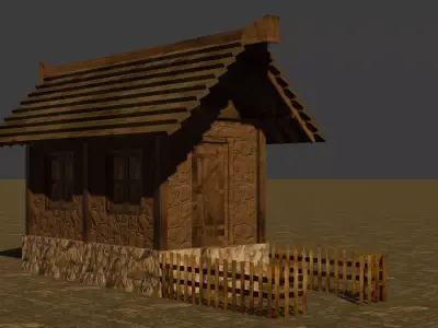 Medieval House 12 Free low-poly 3D model