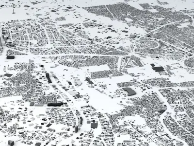 Jakarta Streets and Buildings 3D model