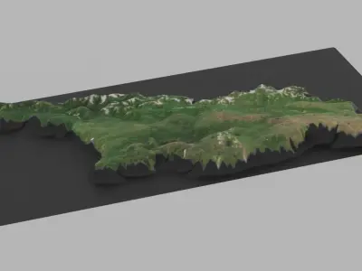Georgia Map Country Low-poly 3D model