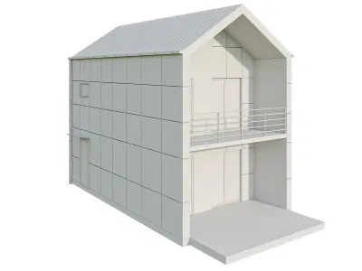 kolleksiya modren house N4 Low-poly 3D model