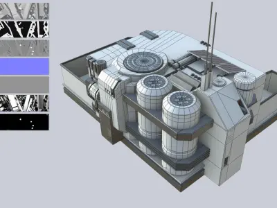 Scifi house Low-poly 3D model purchase