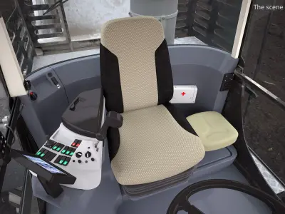  Self-Propelled Crop Sprayer with Folded Boom Black Dirty 