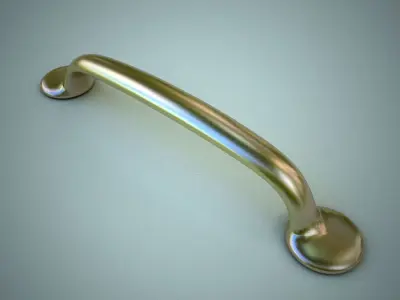 Furniture Door Handle Knob 3d model6 Low-poly 3D model