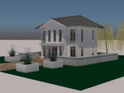 Large modern luxurious house 3D model