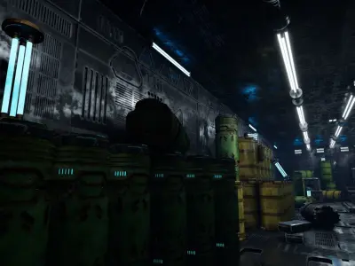 Scifi Enviroment  Low-poly 3D model