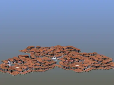 Ancient City Low-poly 3D model