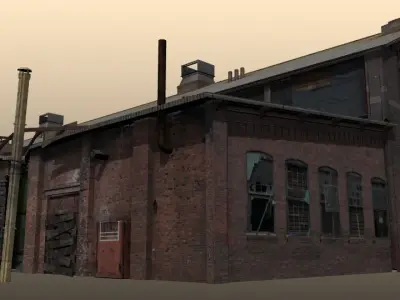 Abandoned Train Station 3D model