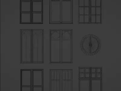 Window Collection Free low-poly 3D model