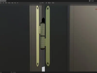 Door modern Low-poly 3D model