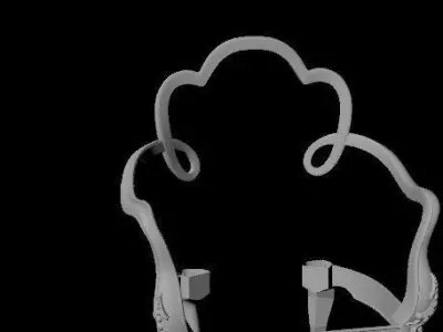 armchair gold 3D model