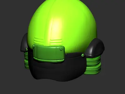 helmet scifi high poly sculpt  ver 3 3d printable  3D model