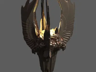 Floating Angel monolith 10 3D model