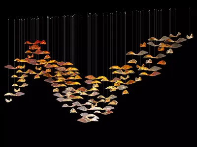 crystal pendant light 3D model