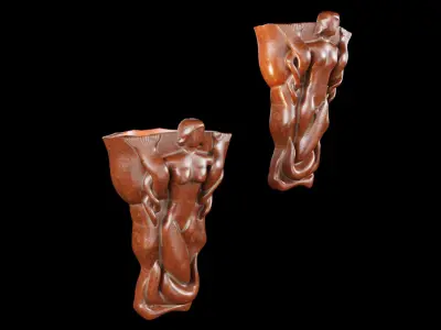  Mermaid Wall Sconce 3D model