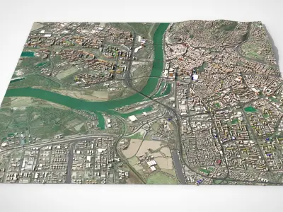 Cityscape Bratislava Slovakia 3D model