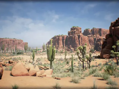 Red Desert Pack Low-poly 3D model