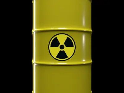 Clean Yellow Barrel Low-poly 3D model