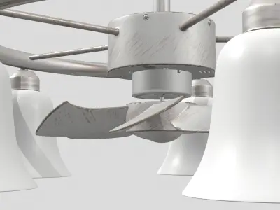 Ceiling Fan with light 3D model