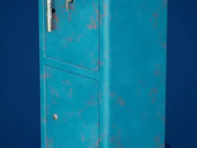  Rusty Safe Low-poly 3D model