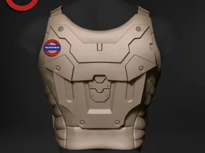 Sci fi character Torso armour v8 highpoly zbrush 3D model