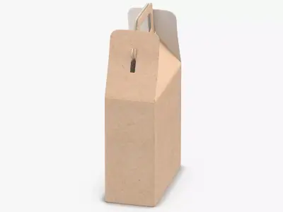 Paper Box 02 Light Brown 3D model