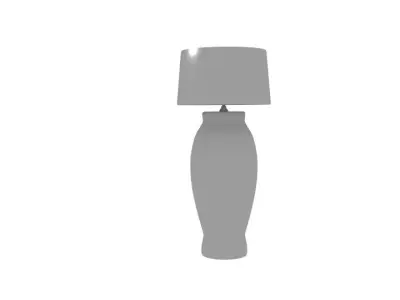  Oval Plain Cream Lamp  Low-poly 3D model