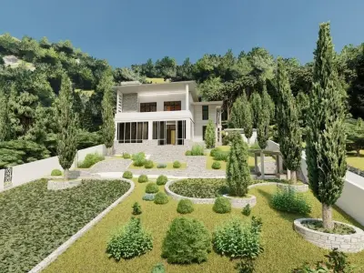 Casa Scene-villa-modern house 3D model 80