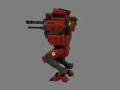 SF Light Weight Mech - Low Poly - Game Ready - PBR Low-poly 3D model