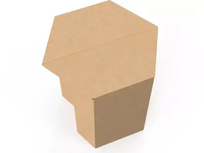 Cardboard stool Low-poly 3D model