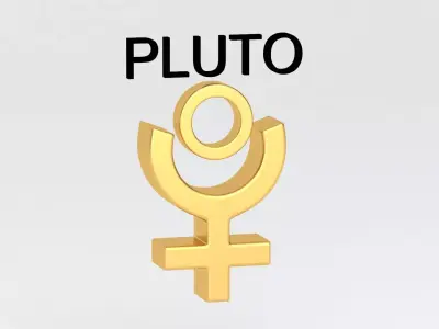 astrological sign solar system PLUTO 3D model