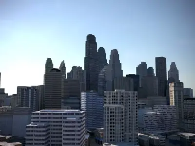 City 07 Low-poly 3D model