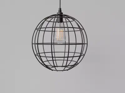 Cage Pendant Light 02 3D model