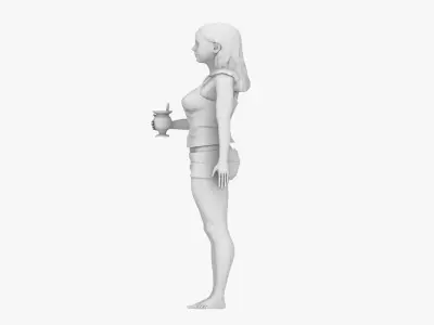 Woman 3D print model