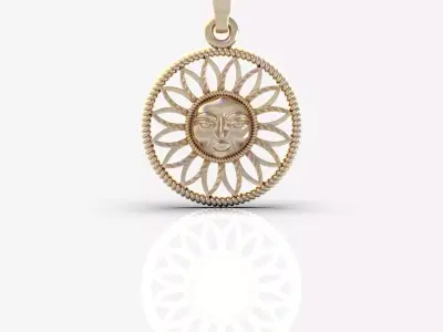 Sun pendant 3D print model