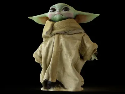 Baby YODA Low-poly 3D model