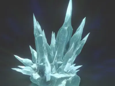 Low poly Sharp Ice Modular 210921 Low-poly 3D model