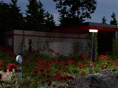 Nature island and landscape 3D model