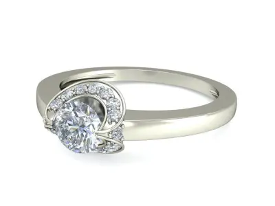 Women Wedding Engagement Ring 3D print model 26