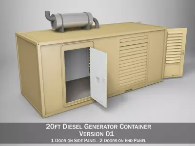 20ft Generator Container Version 1 3D model