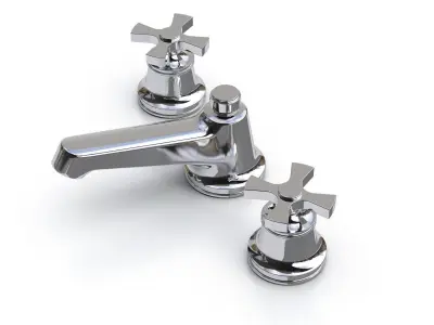 Waterworks Transit Faucet with Cross Handles 3D model
