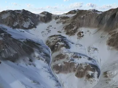 Landscape 142 Low-poly 3D model